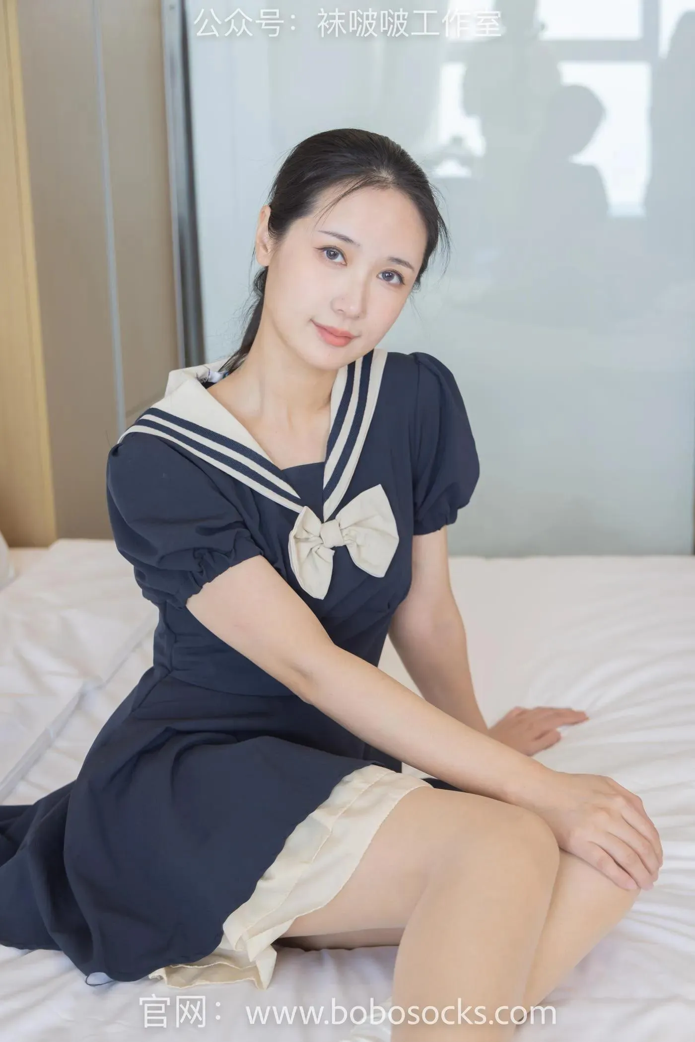[BoBoSocks袜啵啵]NO.107 小安-平底鞋、白棉袜、肉丝 [140P]插图6